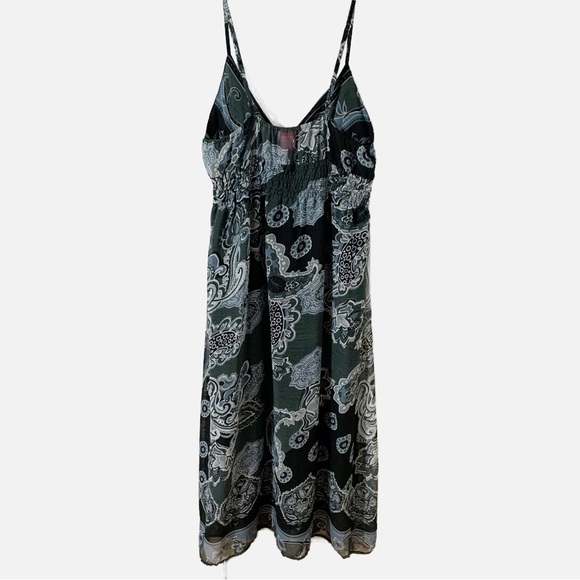 She’s Cool Boho Paisley Floral Print Sleeveless V-neck Maxi Dress Adjustable - Picture 2 of 11